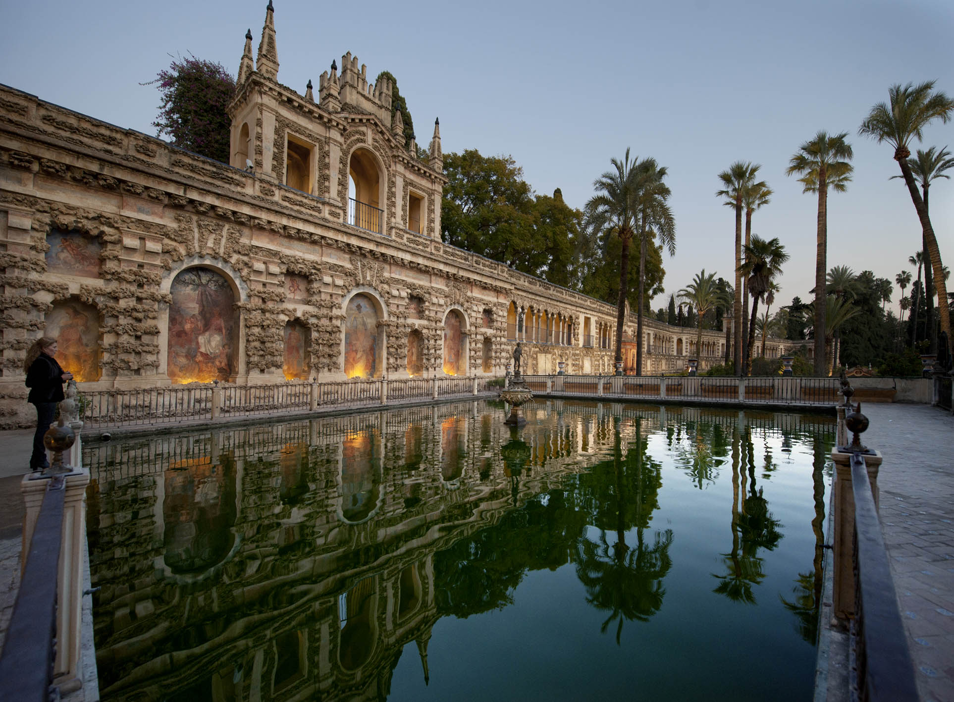 Imagen del Estanque de Mercurio del Real Alcázar de Sevilla
