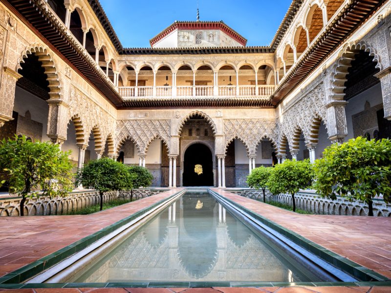 Imagen del Patio de las Doncellas del Real Alcázar de Sevilla